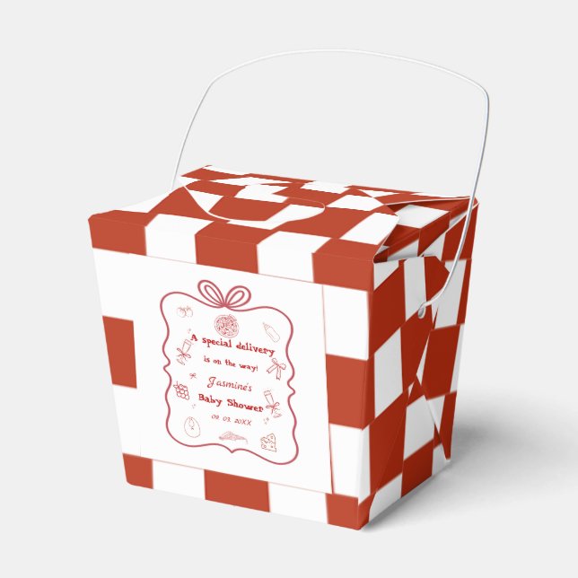 Pizza Baby Dusche Party Geschenkschachtel (Vorderseite)