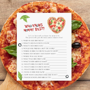 Pizza Baby Dusche - Wer kennt Mama am besten