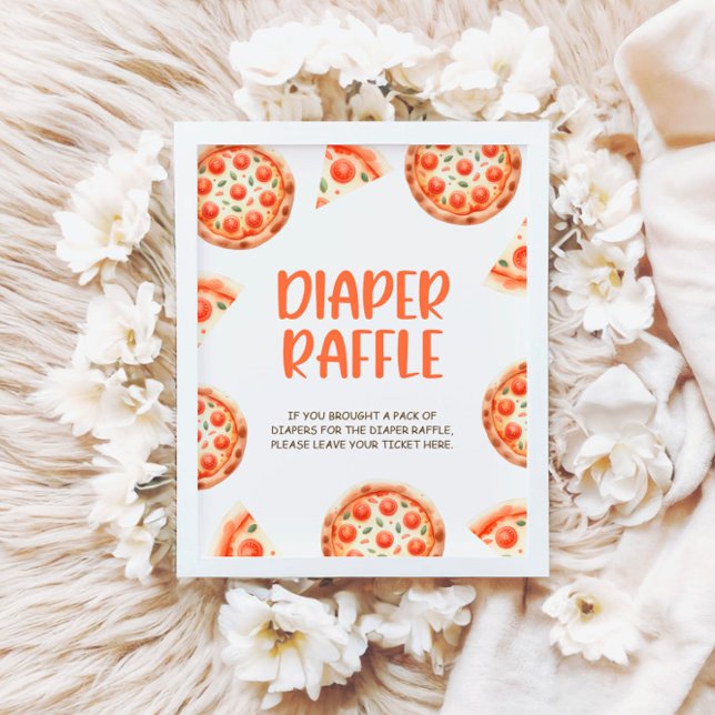 Pizza Baby Dusche Windeln Raffle Schild (Von Creator hochgeladen)
