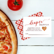 Pizza Baby Dusche Windelwaschkarte | Thema Lebensm