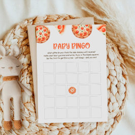 Pizza Baby shower Baby Bingo Carte de jeu