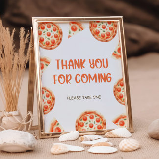 Pizza Baby Shower Danke für Ihr Kommen Poster