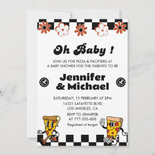 Pizza-Baby-Shower-Einladung Oh Baby Schnuller Einladung