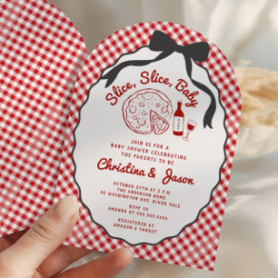 Pizza Baby Shower Einladung Slice Slice Baby