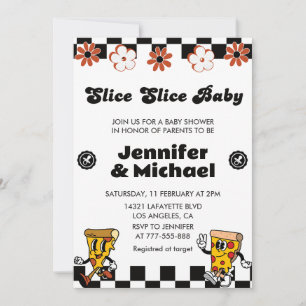 Pizza Baby Shower Einladungen Slice Slice Baby
