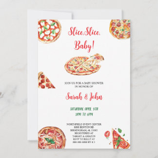 PIZZA BABYSHOWER EINLADUNG