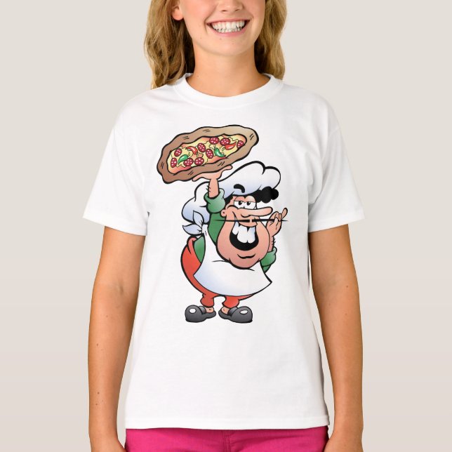Pizza Baker Girls T - Shirt (Vorderseite)