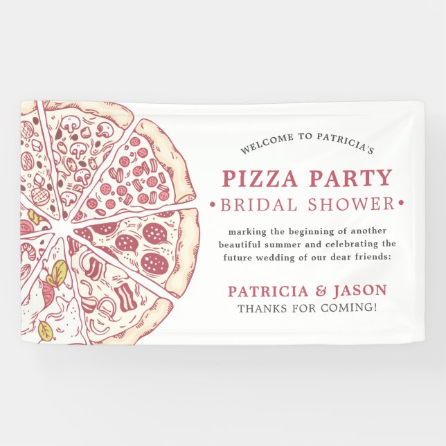 Pizza | Bannière Fête des mariées (Horizontal)
