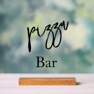Pizza-Bar-Hochzeit Acryl-Schild Acrylschild