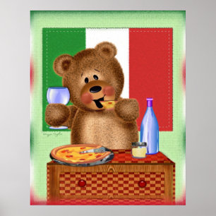Pizza-Bär Poster