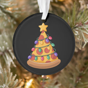 Pizza-Baum-Weihnachtsbeleuchtung Pizza-Liebhaber-F Ornament