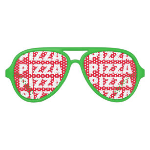 Pizza besessene Party-Schattierungen. Sonnenbrille