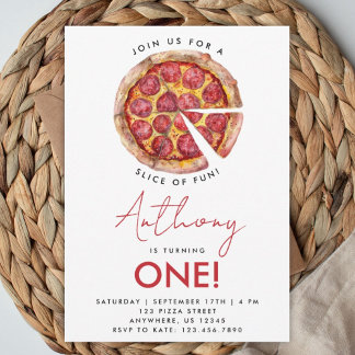 Pizza Birthday Einladung