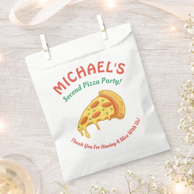Pizza Birthday Party Fevor Bag Geschenktütchen (Ausgeschnitten)