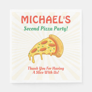 Pizza Birthday Party Napkins Serviette