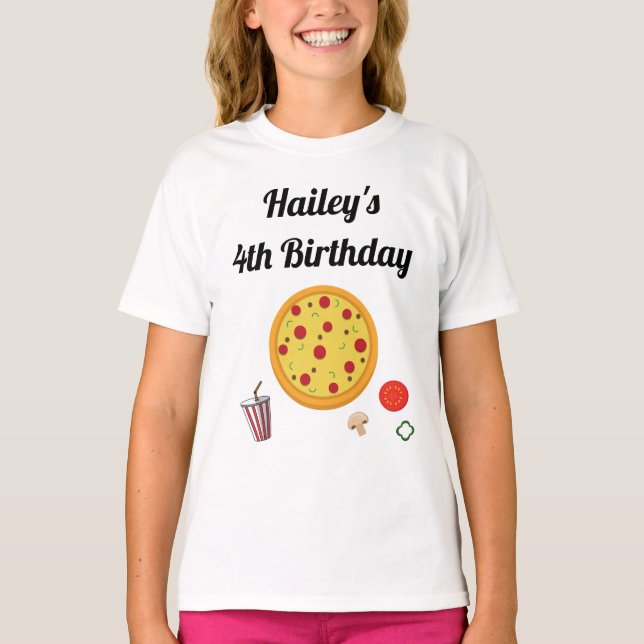 Pizza Birthday Party T - Shirt (Vorderseite)