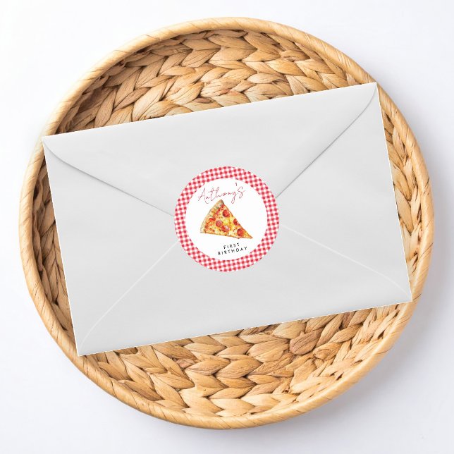 Pizza Birthday Runder Aufkleber (Von Creator hochgeladen)