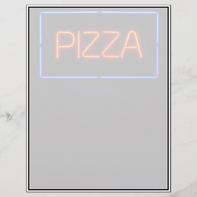 PIZZA Blue & Red Neon Sign (Vorderseite)