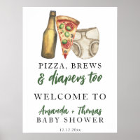 Pizza, Brews und Diapers zu Baby-Dusche