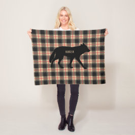 Pizza Buffalo Kariert Wild Coyote Dog anpassen Fleecedecke