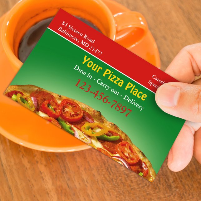 Pizza Business Card Visitenkarte (Von Creator hochgeladen)