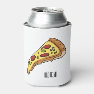 Pizza Cartoon Illustration Dosenkühler