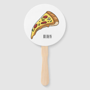 Pizza Cartoon Illustration Fächer