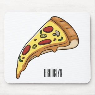 Pizza Cartoon Illustration Mousepad
