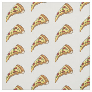 Pizza Cartoon Illustration Stoff