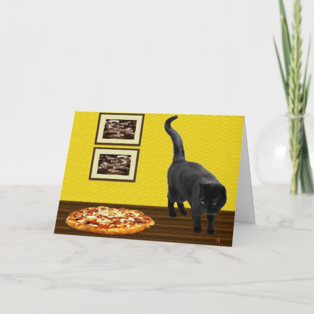 Pizza Cat Karte (Vorderseite)