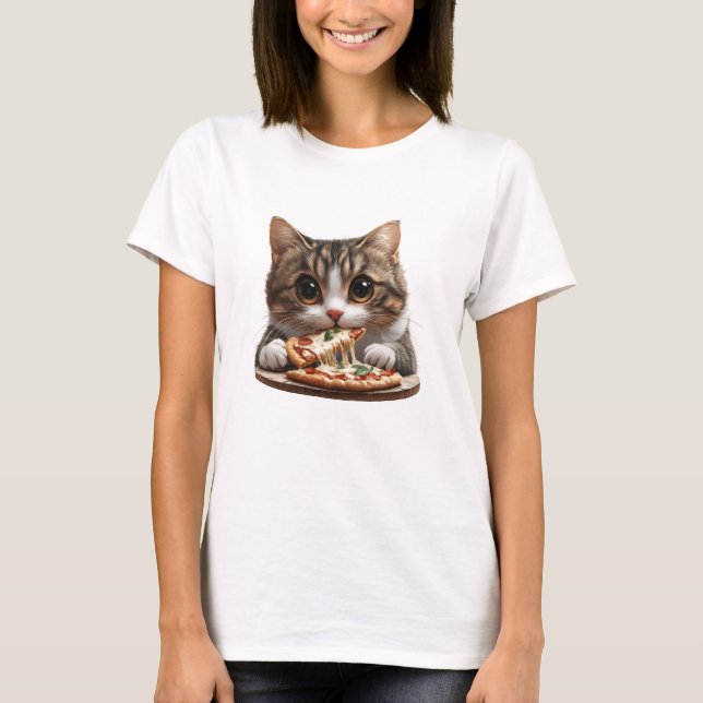 Pizza Cat Shirt, Food Cat Shirt (Vorderseite)