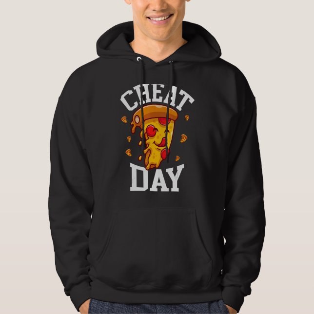 Pizza Cheat Meetings zum Cheat Day Cheat Day Hoodie (Vorderseite)