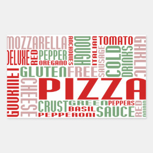Pizza chitChat Rechteckiger Aufkleber