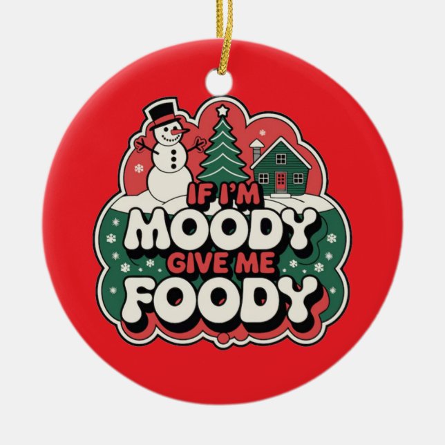 Pizza Christmas, Funny Foodie, White Elephant Gift Keramik Ornament (Vorne)