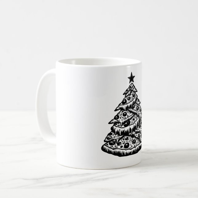 Pizza Christmas Tree Kaffeetasse (Vorderseite Links)