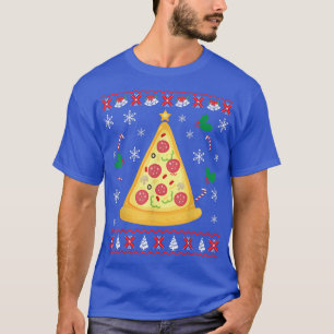 Pizza Christmas Tree Ugly Christmas Sweater Funny T-Shirt