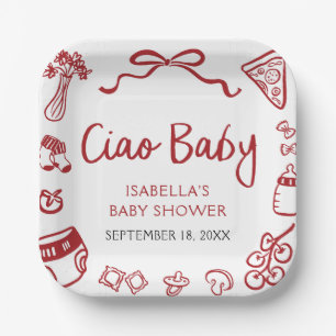 Pizza Ciao Baby Dusche Pappteller