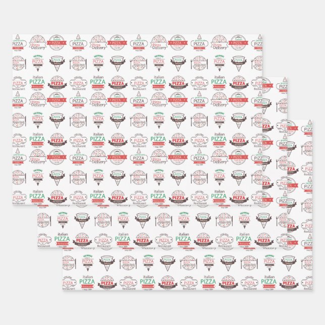 Pizza Collection Packpapier Blätter (Set)