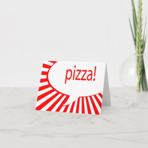 Pizza! : Comic-Sprechblase Einladung