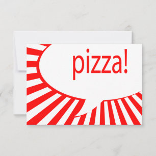 Pizza! : Comic sprechende Blase Einladung