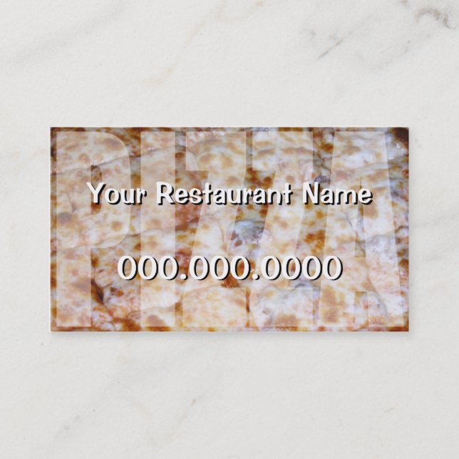 Pizza Coupon und Visitenkarte (Vorderseite)