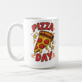 Pizza Day - Fun Pepperoni Pizza Slice Design Kaffeetasse