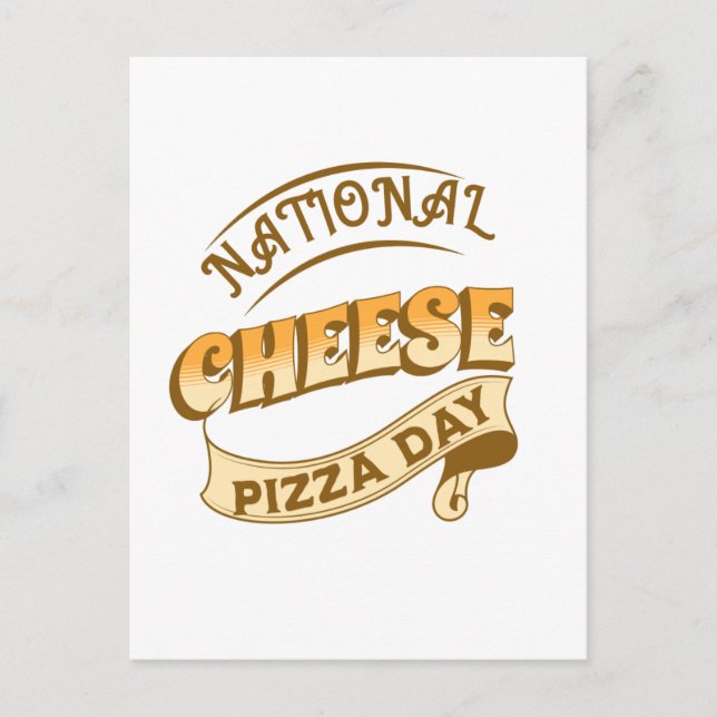 Pizza Day Sign Postcard Postkarte (Vorderseite)