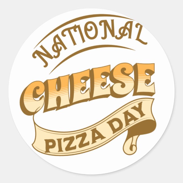 Pizza Day Sign Sticker (Vorderseite)