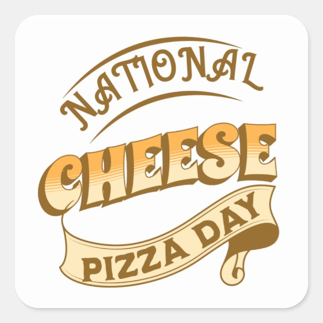 Pizza Day Sign Sticker (Vorderseite)