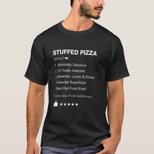 Pizza-Definition: Funny T-Shirt (Vorderseite)