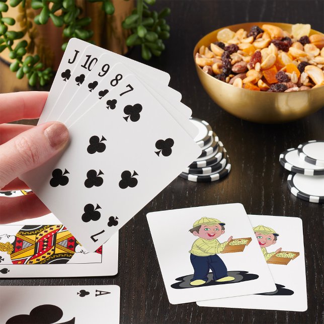 Pizza Delivery Boy Food Playing Cards Spielkarten (Von Creator hochgeladen)