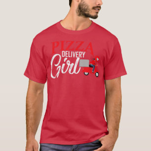 Pizza Delivery Girl Matching Pizza Kostüm für Wom T-Shirt