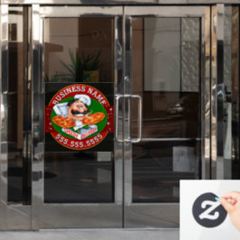 Pizza Delivery Pizzeria Business Anpassbar Fensteraufkleber