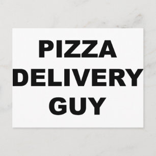 Pizza Delivery Typ Postkarte
